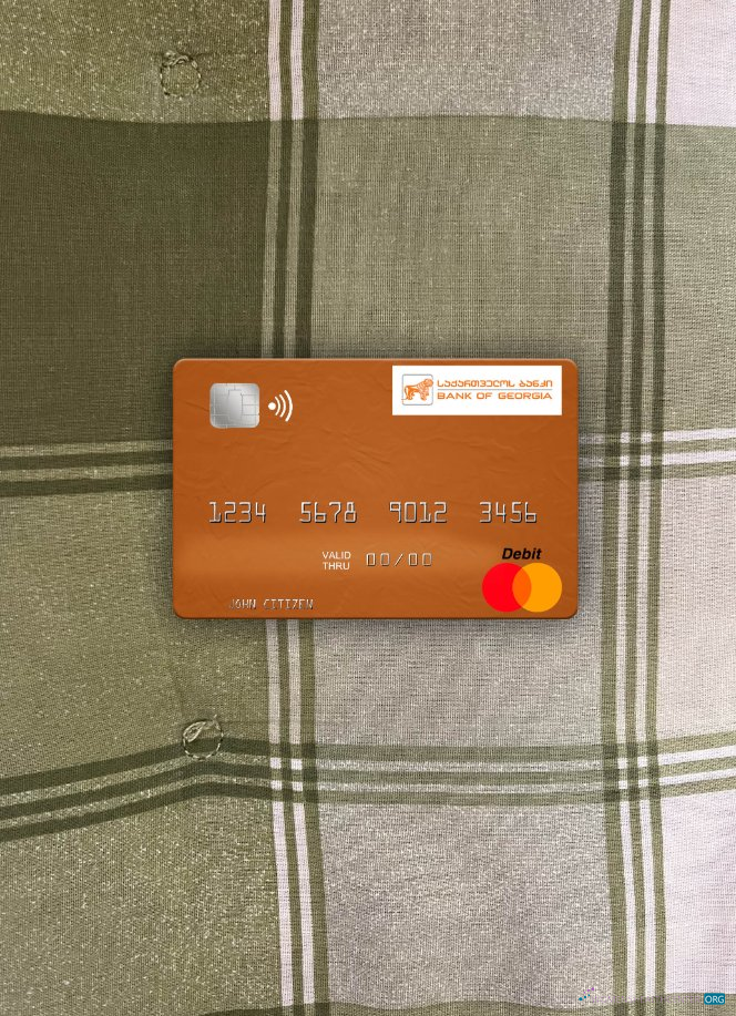 Download Georgia Bank of Georgia mastercard photolook front Photoshop template